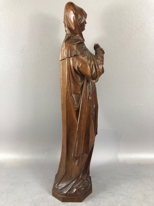 Wooden carved figurine of a religious icon, approx 51cm tall - Image 2 of 8