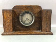 Art Deco mantle clock by Smiths, approx 27cm x 16cm