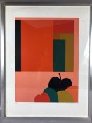 DERRICK GREAVES ( British b. 1927), abstract still life screen print, approx 50 x 38cm. Signed and