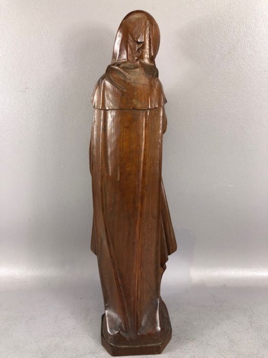 Wooden carved figurine of a religious icon, approx 51cm tall - Image 3 of 8