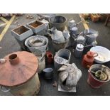 Large collection of galvanised metal items