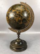 Decorative Italian table globe, on wooden plinth, approx 38cm in height