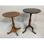 Two tripod wine tables or side tables