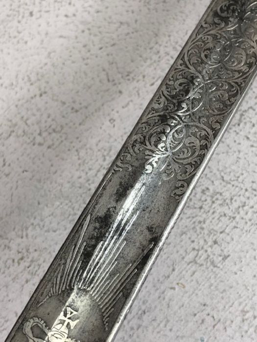 British Victorian 1827 Pattern Officers Sword blade etched DAWSON ROCHESTER etched with crowned VR - Image 36 of 49