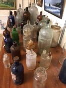 Large collection of vintage and antique apothecary jars, approx 40+ pieces
