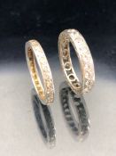 Two diamond Eternity rings both A/F