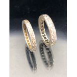 Two diamond Eternity rings both A/F