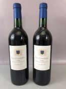 Les Courtades 1998 Merlot & Grenache Vin de pays d'Oc French wine two bottles