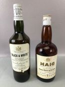 Whiskey one bottle HAIG and one Scotch Whiskey "Black & White" (2)