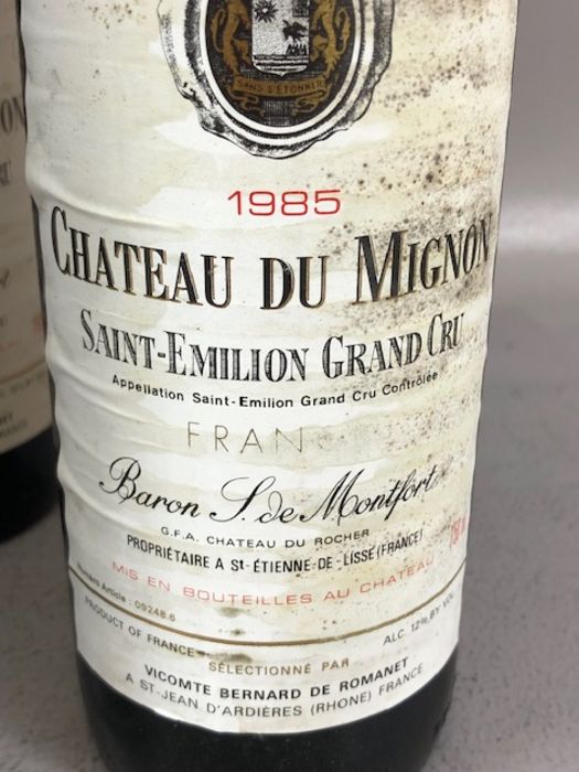 CHATEAU DU MIGNON 1985 SAINT-EMILION GRAND CRU FRANCE six bottles - Image 3 of 10