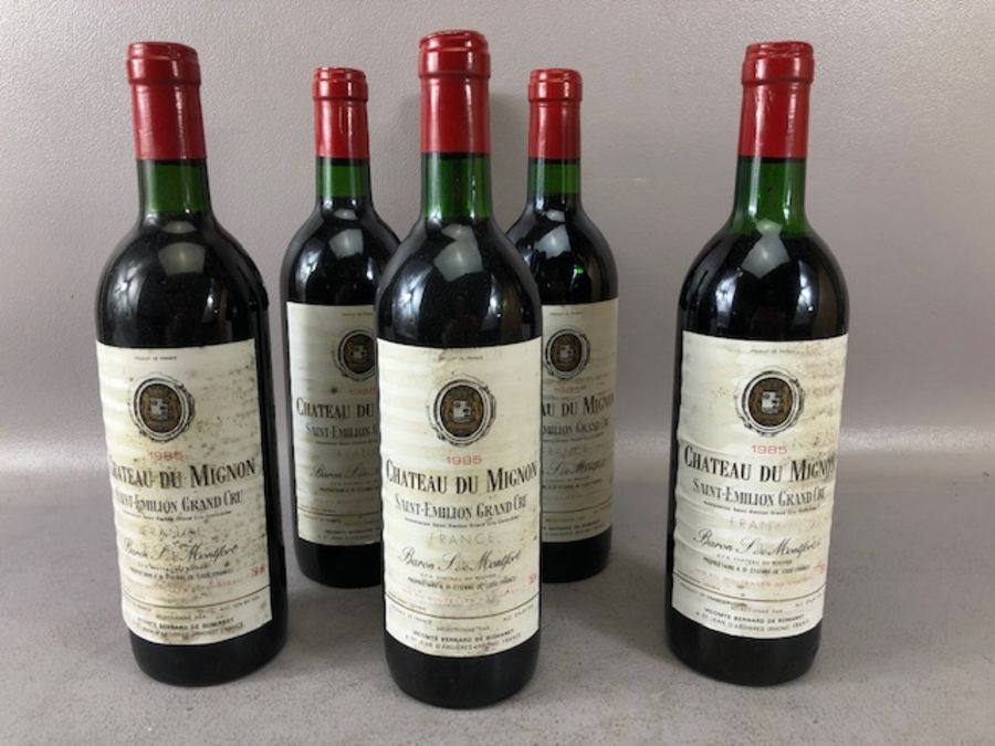 CHATEAU DU MIGNON 1985 SAINT-EMILION GRAND CRU FRANCE six bottles