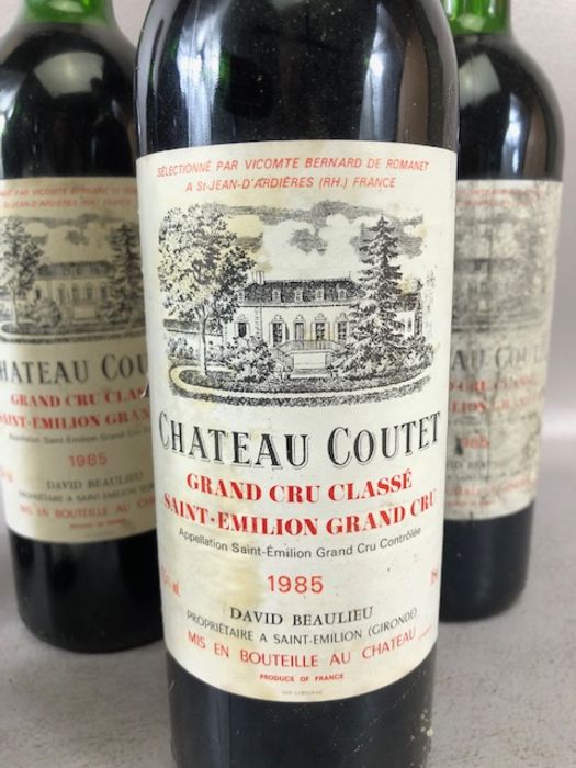 CHATEAU COUTET GRAND CRU CLASSE SAINT - EMILION GRAND CRU 1985 by David Beaulieu six bottles - Image 2 of 10