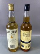 Whiskey: Bottle of Glen Corrie scotch whiskey and one other