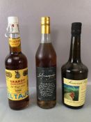 Brandy/ Armagnac: Three bottles of Brandy