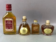 Four miniatures to include Stags Breathe, cognac etc