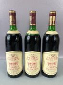 Backsberg Estate Wine 1982 vintage Cabernet Sauvignon three bottles