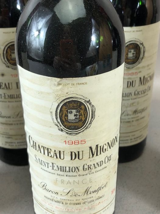 CHATEAU DU MIGNON 1985 SAINT-EMILION GRAND CRU FRANCE six bottles - Image 7 of 10