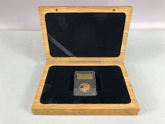 Gold Sovereign dated 2020 The Flames Edition in original box