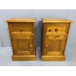 Pair of pine side tables