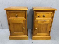 Pair of pine side tables