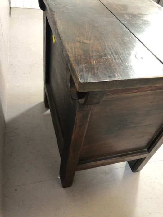 Circa 1900, Korean rice chest, in elm and pine, approx 90cm x 61cm x 85cm tall - Image 14 of 14