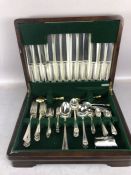 Canteen of sliver plated cutlery by Walker and Paul
