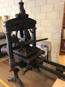 Victorian Printing Press: An original Victorian Harrild & Sons THE ALBION PRESS wrought Iron