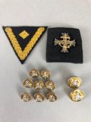 Militaria insignia to include buttons badges and a Royal Navy badge