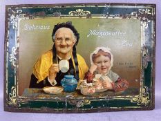 Advertising Sign: Original tin plate sign for DELICIOUS MAZAWATTEE TEA approx 47 x 33cm