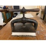 Victorian wrought iron, very heavy book press