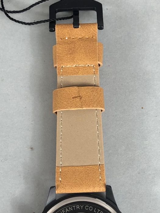 Two boxed INFANTRY fashion watches one with leather strap the other on steel bracelet (2) - Image 12 of 14