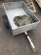 Aluminium car trailer with cover