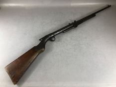 Vintage Air Rifle sprung loaded with wooden stock