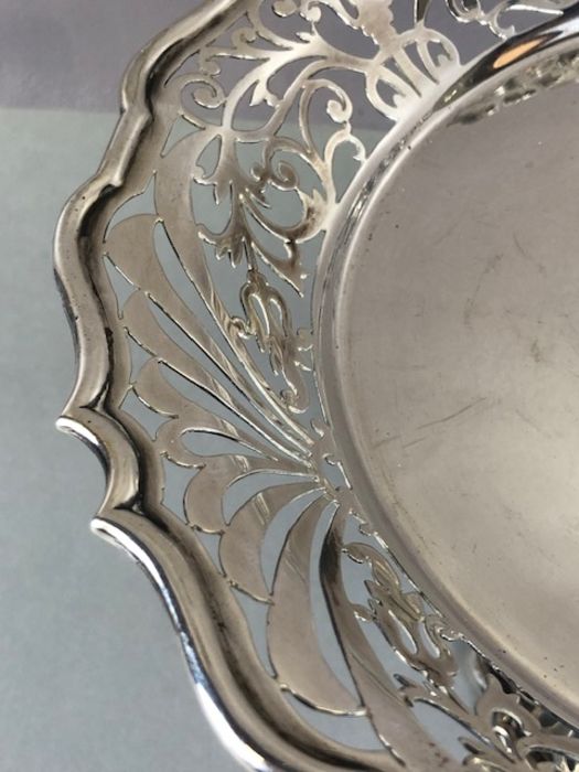 Victorian Silver hallmarked Tazza with pierced decoration on stepped and pierced foot hallmarked for - Image 4 of 17