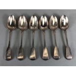 Set of six Victorian Silver hallmarked spoons hallmarked for London by maker William Seaman dated