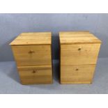 Pair of two drawer deskside filing cabinets