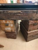 Collection of tin trunks
