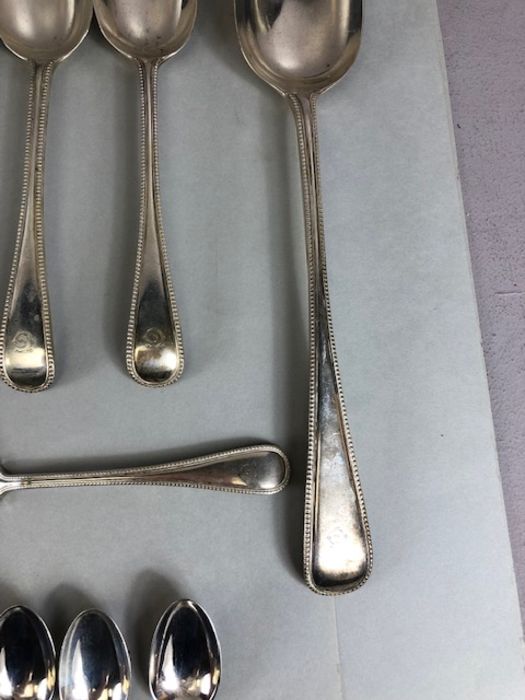 Silver hallmarked for London 1872 Victorian cutlery/ flatware by maker Chawner & Co (George - Image 12 of 31