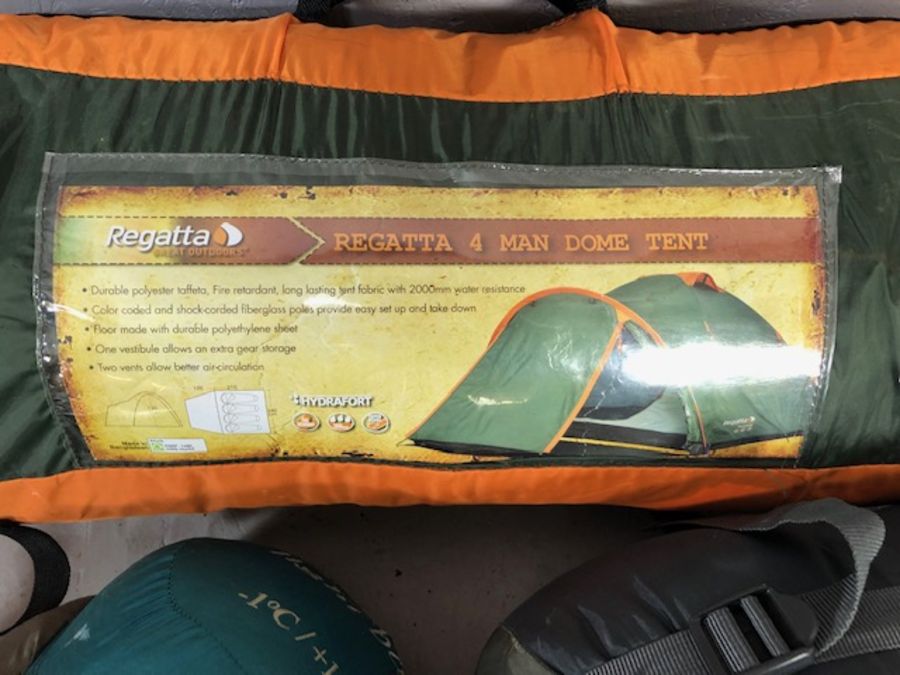 Camping: REGATTA four man dome tent and six sleeping bags - Image 9 of 10