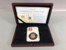 Gold Sovereign dated 2019 in original box with paperwork: England Cricket World Cup Winners
