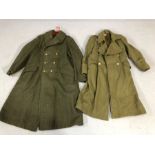 Two WWII military overcoats (2)