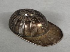 Silver Hallmarked Georgian Caddy Spoon in the form of a Jockey Hat