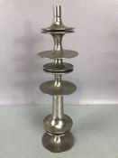 FRITZ NAGEL - vintage 1960's / 1970's modernist modular chrome candlestick set, approx 34cm in