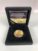Gold Double Sovereign: THE 2018 SAPPHIRE CORONATION JUBILEE GOLD DOUBLE SOVEREIGN dated 2018 and