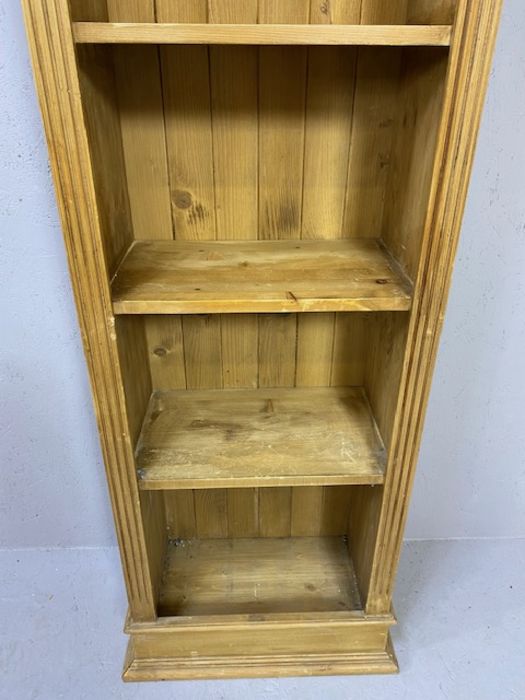 Pine book case with four shelves approx 50cm x 29cm x 182cm - Image 6 of 7