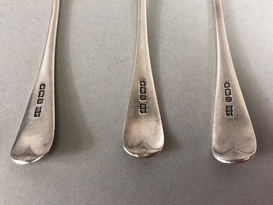 Set of six silver hallmarked teaspoons for Sheffield by maker Robert Pringle & Sons total weight - Image 7 of 11