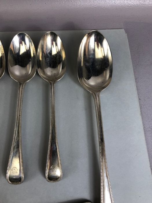 Silver hallmarked for London 1872 Victorian cutlery/ flatware by maker Chawner & Co (George - Image 11 of 31