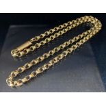 10ct Gold gold loop necklace with good clasp approx 50cm in length and 11.8g