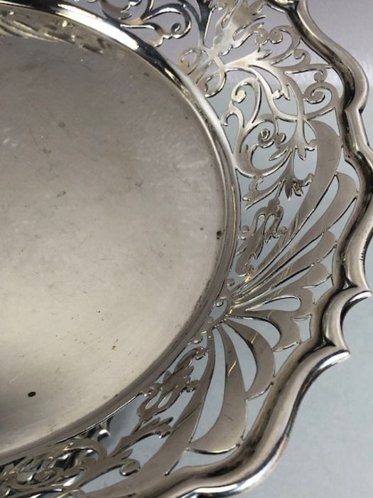 Victorian Silver hallmarked Tazza with pierced decoration on stepped and pierced foot hallmarked for - Image 8 of 17