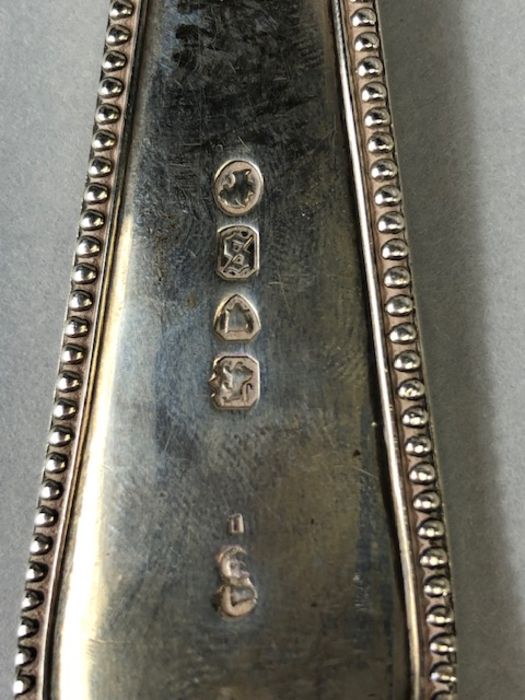 Silver hallmarked for London 1872 Victorian cutlery/ flatware by maker Chawner & Co (George - Image 31 of 31